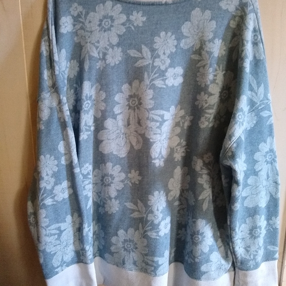 Time and True Size 22 Shades of Blue Long Sleeve Pull Over Knit Shirt - Picture 4 of 6